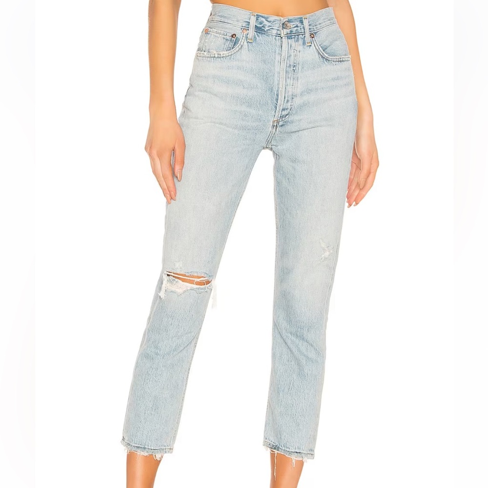 AGOLDE Riley High Rise Straight Crop in Shatter. Size 26. Excellent condition.